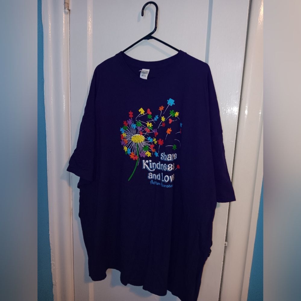 Gildan Purple Autism Awareness Graphic T-Shirt Unisex 5XL